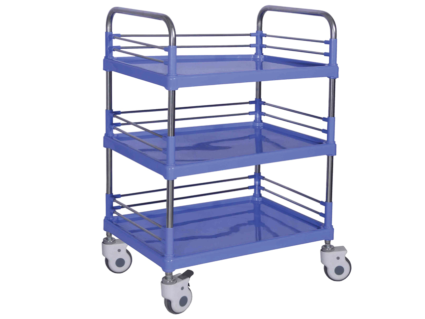 Medical Utility Trolley  With 3 ABS Shelves  Medical Utility Trolley  With 3 ABS Shelves